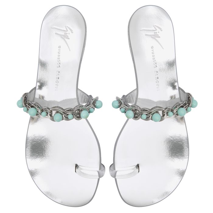 MARGUERITHE FLAT-Silver-Flats