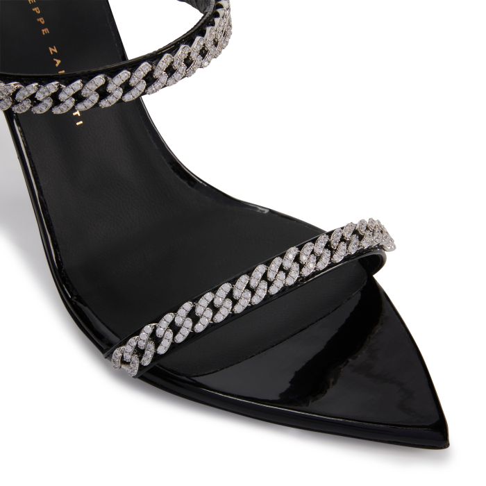 INTRIIGO STRING-Black-Sandals