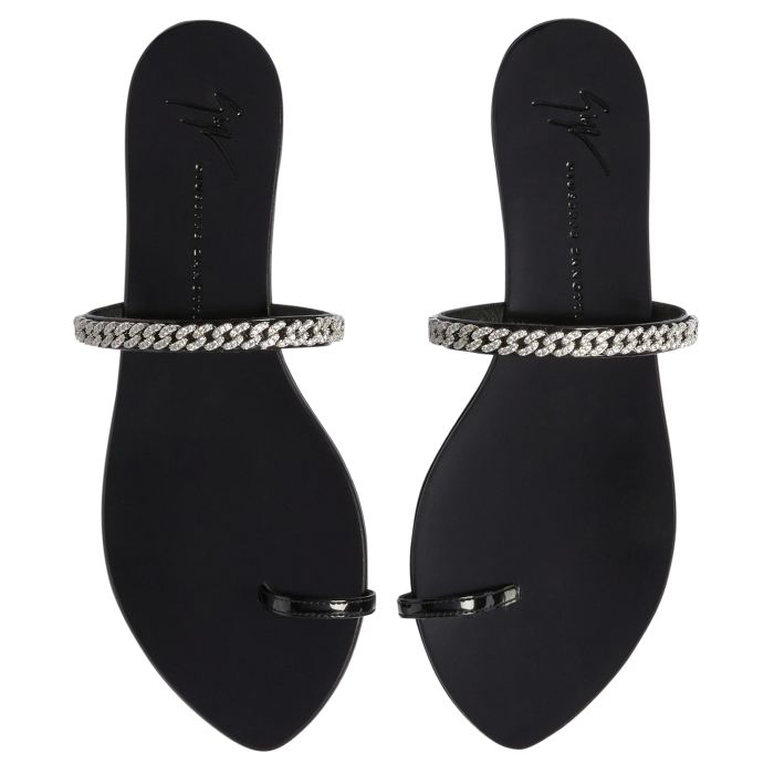 INTRIIGO STRING-Black-Flats