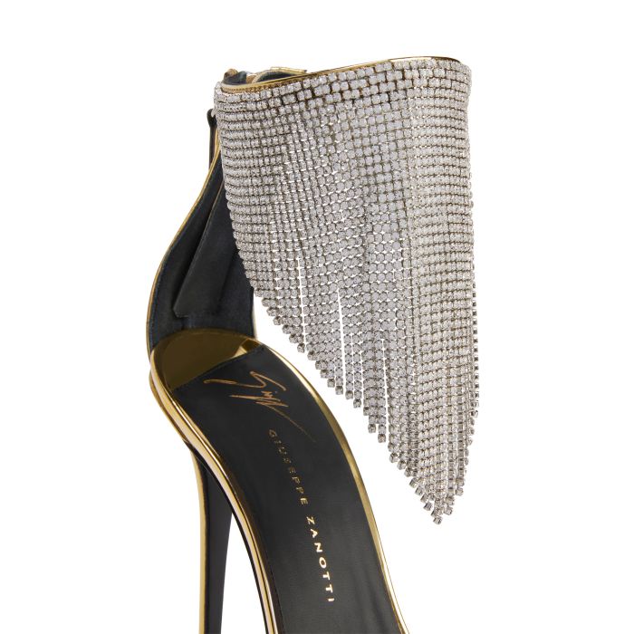INTRIIGO CRYSTAL-Gold-Sandals