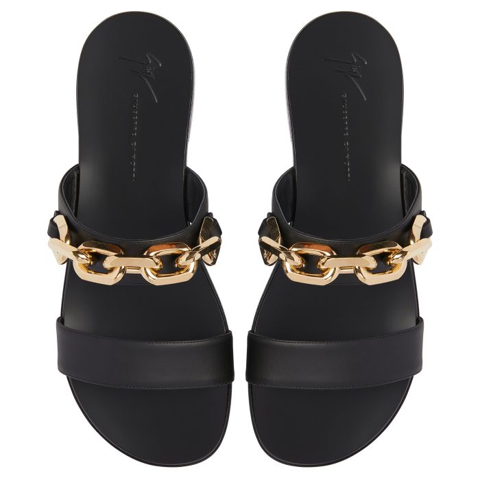 AUBERT CHAIN-Black-Flats