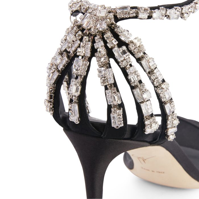 ADELE CRYSTAL-black-Sandals