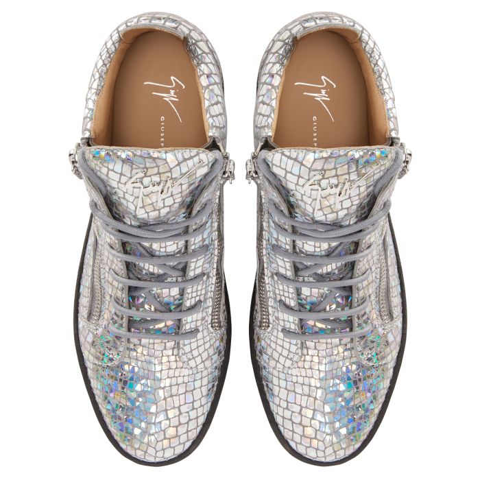 KRISS KALEIDO-Grey-Mid Top Sneakers