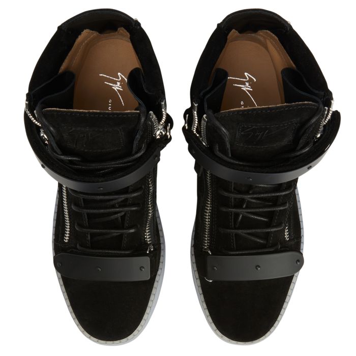 COBY-Black-Mid Top Sneakers