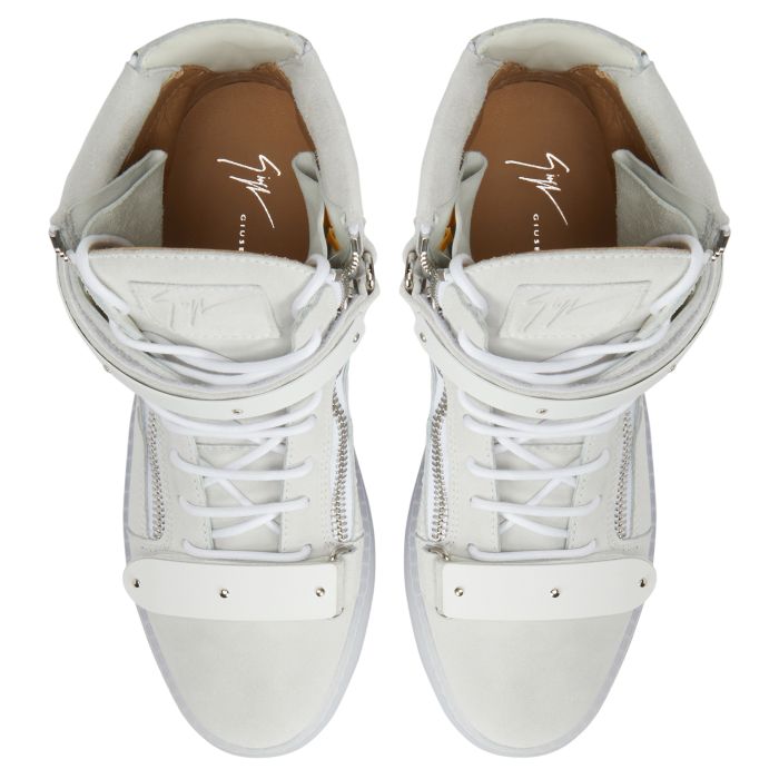 COBY-White-Mid Top Sneakers