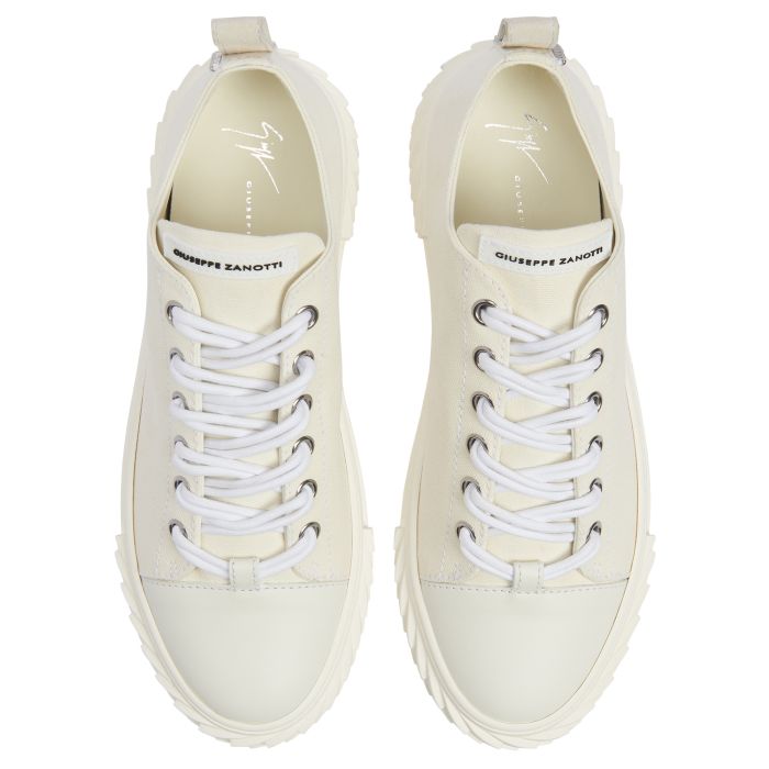 BLABBER-White-Low-top Sneakers
