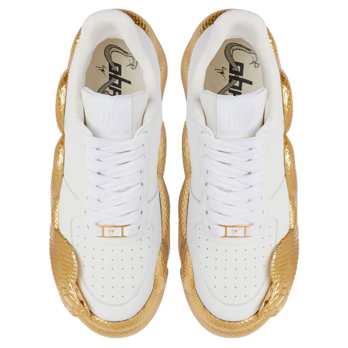 COBRAS-White-Low-top Sneakers