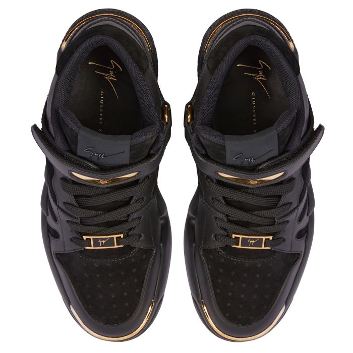 TALON-black-Mid Top Sneakers