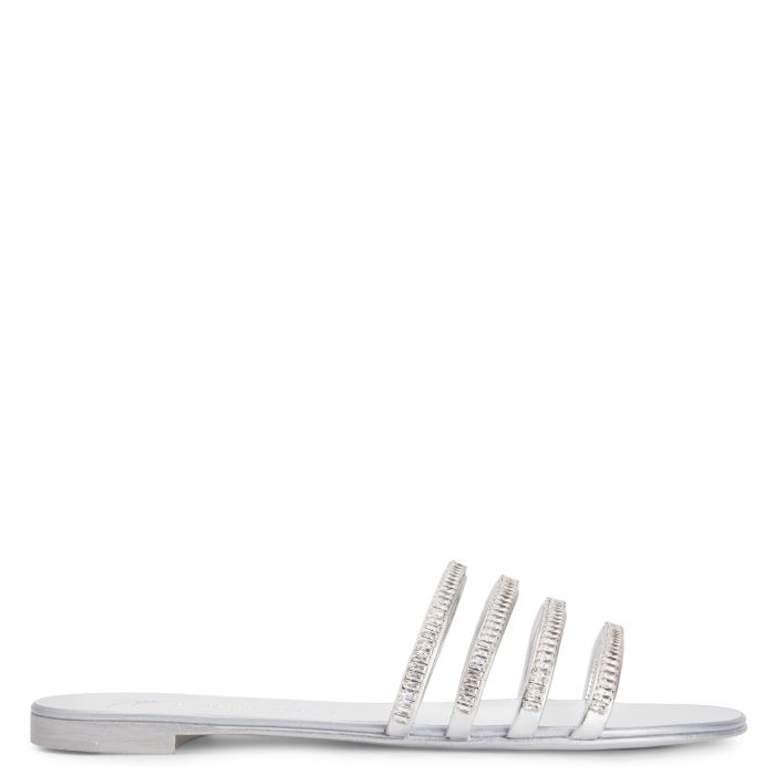  IRIDE CRYSTAL-Silver-Flats