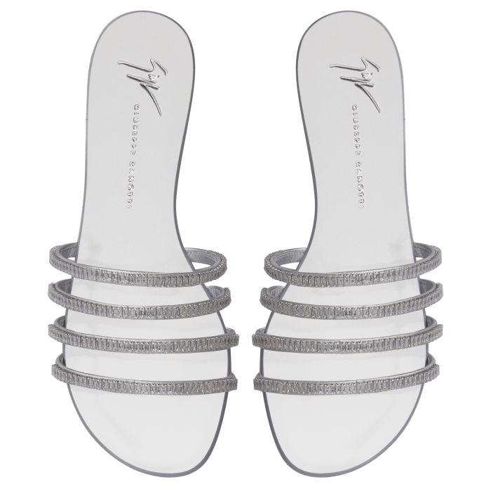  IRIDE CRYSTAL-Silver-Flats