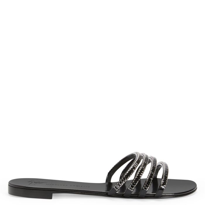  IRIDE CRYSTAL-Black-Sandals