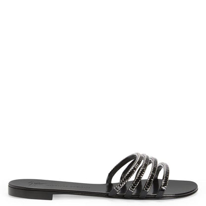  IRIDE CRYSTAL-Black-Sandals