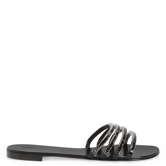  IRIDE CRYSTAL-Black-Sandals