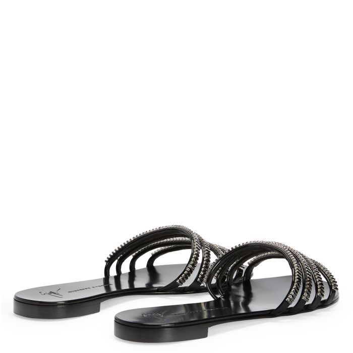  IRIDE CRYSTAL-Black-Sandals