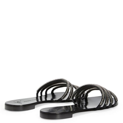  IRIDE CRYSTAL-Black-Sandals