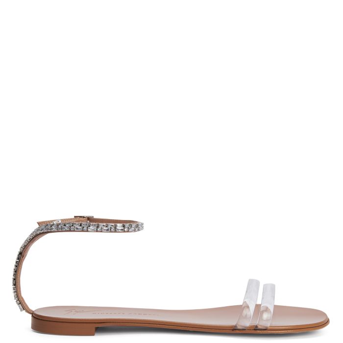 AGATHE PLEXI-Silver-Flats