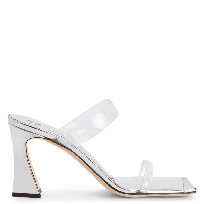  FLAMINIA PLEXI-Silver-Sandals