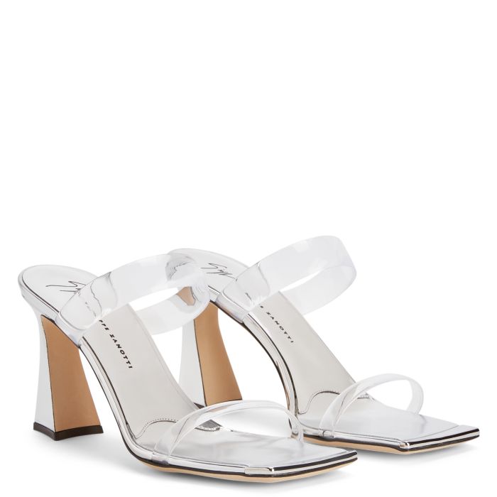  FLAMINIA PLEXI-Silver-Sandals