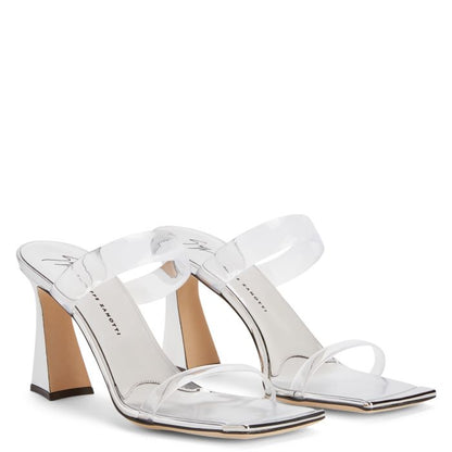  FLAMINIA PLEXI-Silver-Sandals