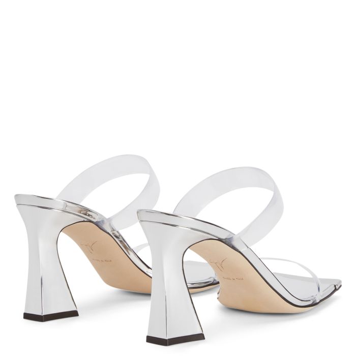 FLAMINIA PLEXI-Silver-Sandals