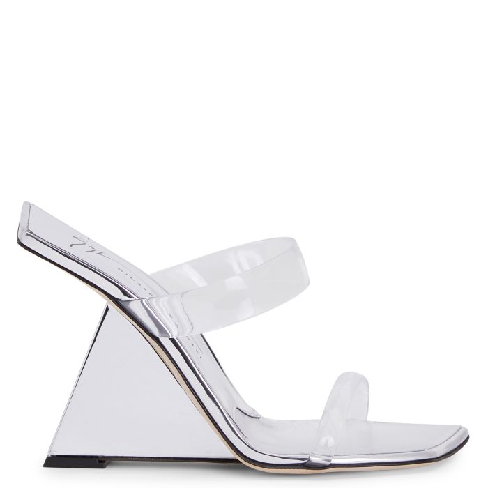  FLORANCE PLEXI-Silver-Wedges