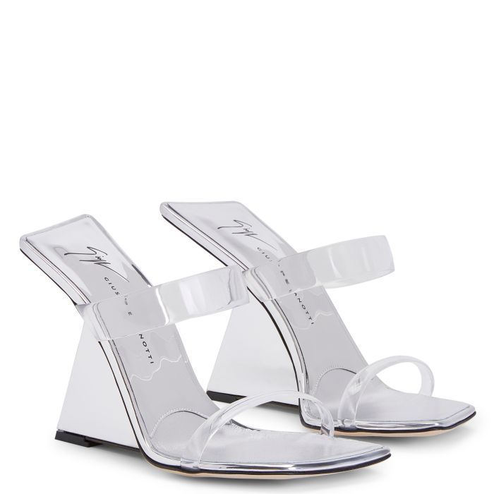  FLORANCE PLEXI-Silver-Wedges