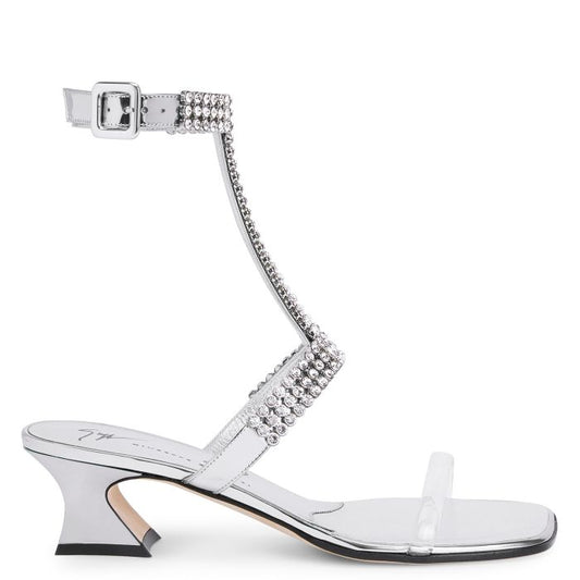  DEVINE CRYSTAL 45-Silver-Sandals