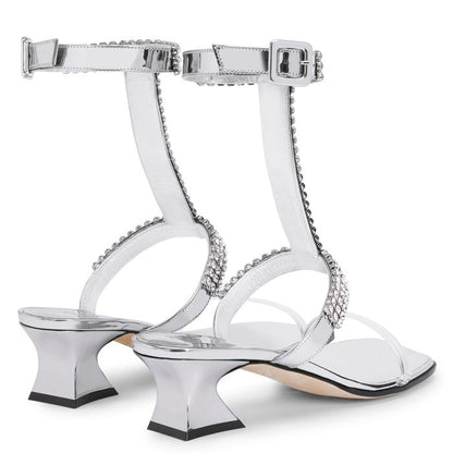  DEVINE CRYSTAL 45-Silver-Sandals