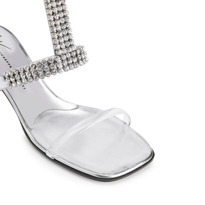  DEVINE CRYSTAL 45-Silver-Sandals