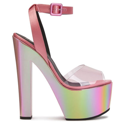 TARIFA PLEXI-Pink-Sandals