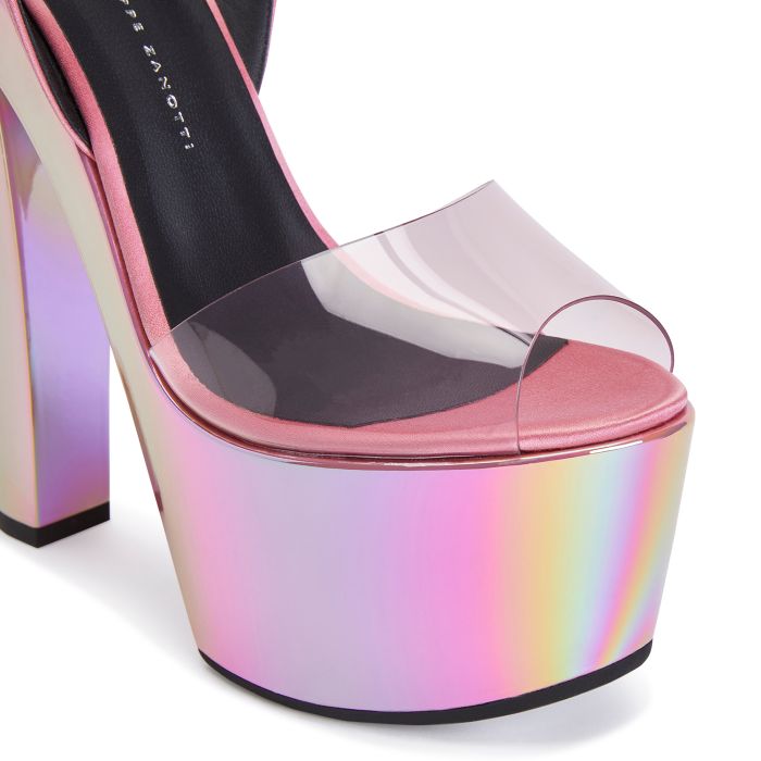  TARIFA PLEXI-Pink-Sandals