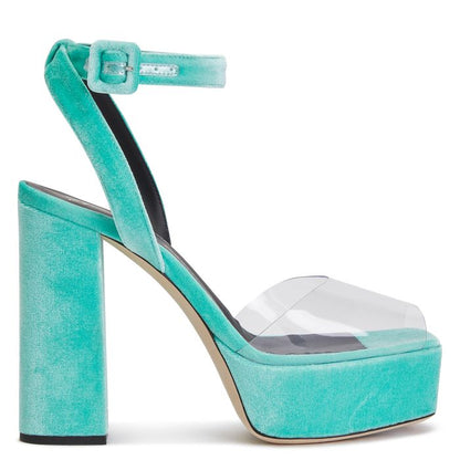  NEW BETTY PLEXI-Blue-Sandals