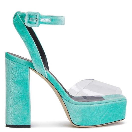  NEW BETTY PLEXI-Blue-Sandals