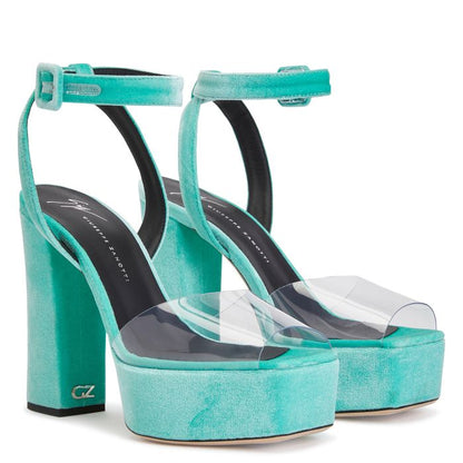  NEW BETTY PLEXI-Blue-Sandals