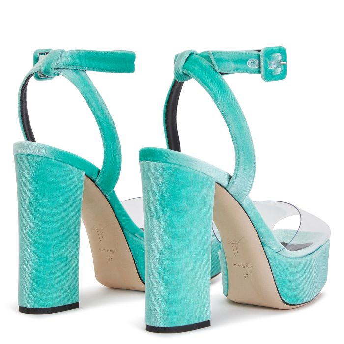  NEW BETTY PLEXI-Blue-Sandals