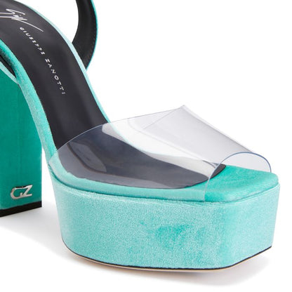  NEW BETTY PLEXI-Blue-Sandals