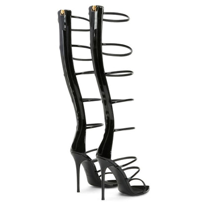  SUPER INTRIIGO-Black-Sandals