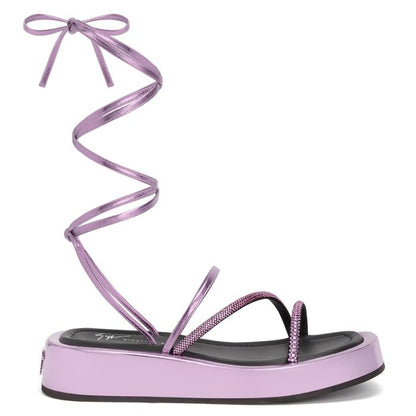  MELBURNE LACES-Pink-Flats