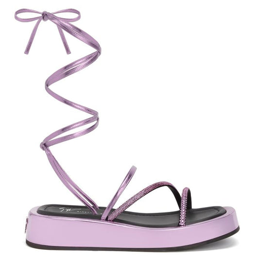  MELBURNE LACES-Pink-Flats