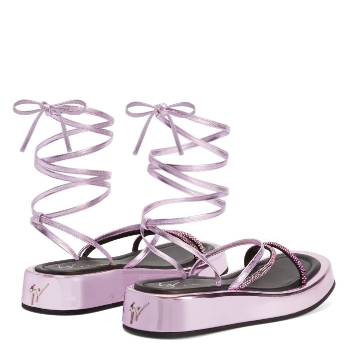  MELBURNE LACES-Pink-Flats
