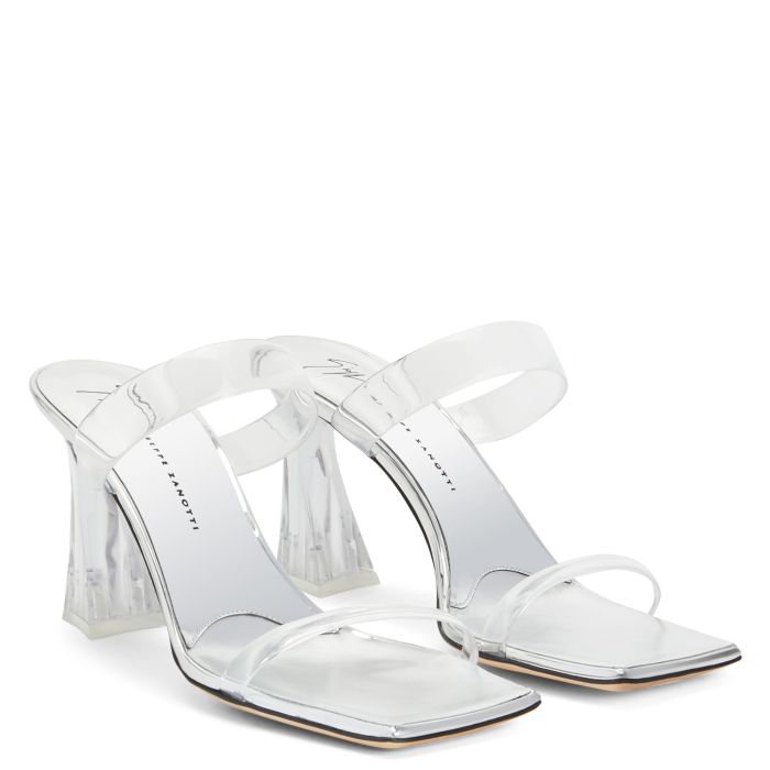  FLAMINIA PLEXI-Silver-Sandals