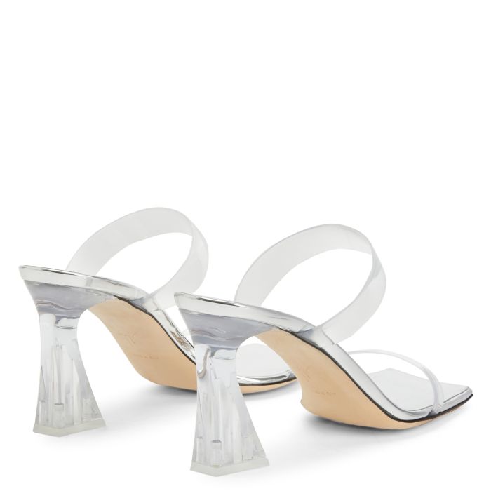  FLAMINIA PLEXI-Silver-Sandals