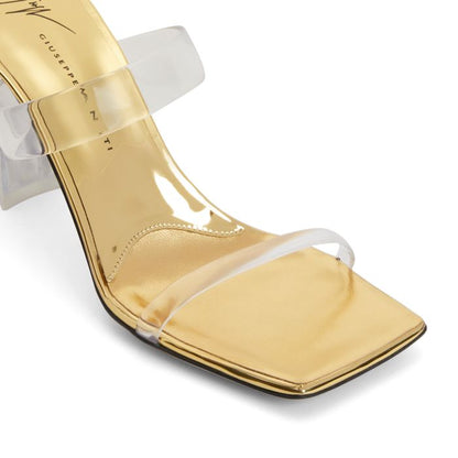  FLAMINIA PLEXI-Gold-Sandals