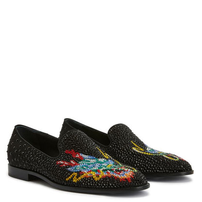  DRAGON CRYSTAL-Black-Loafers