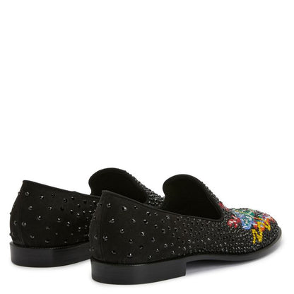  DRAGON CRYSTAL-Black-Loafers