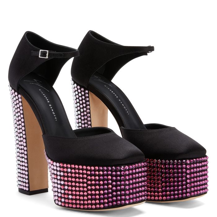  BEBE STRASS-black-Platforms