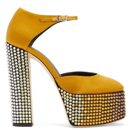  BEBE STRASS-Yellow-Platforms