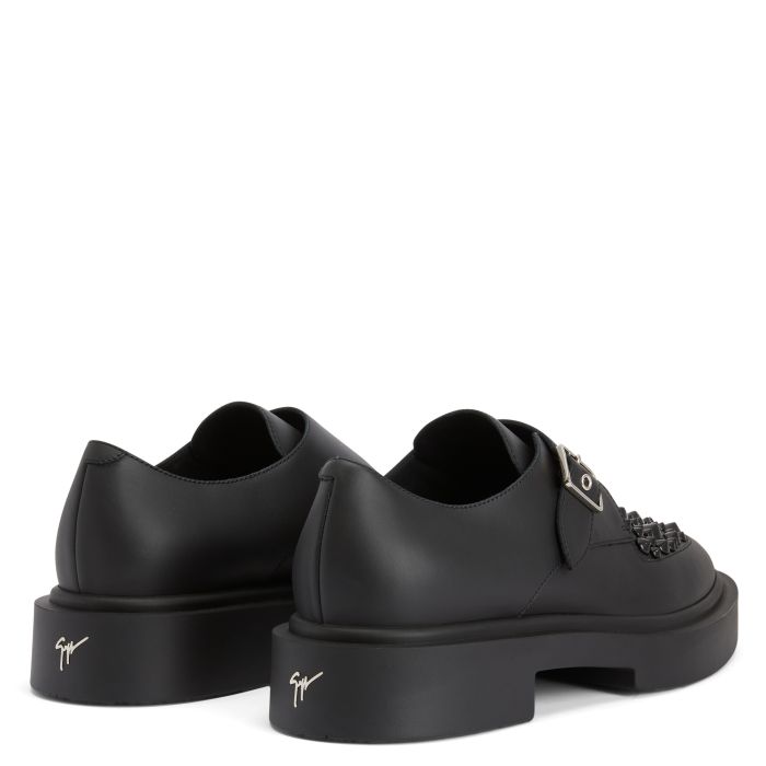  ADRIC STUDS-Black-Lace Up