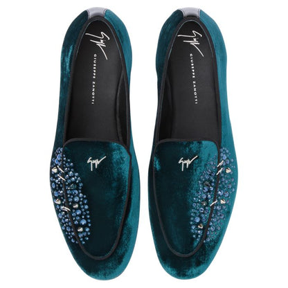  ALVARO STUDS-Green-Loafers