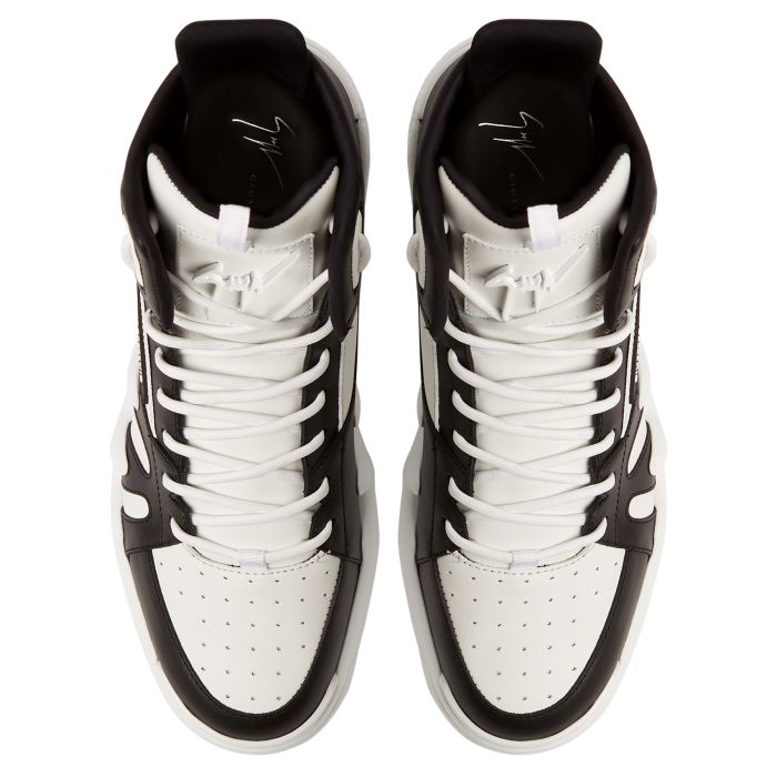  TALON-White-Mid Top Sneakers